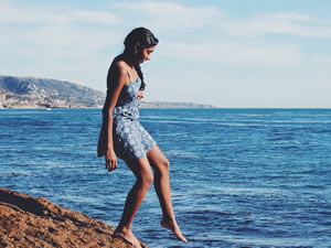 woman by the sea